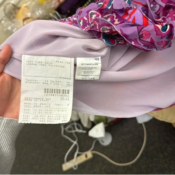 Purple Floral Women's sleeveless blouse - Picture 6 of 6